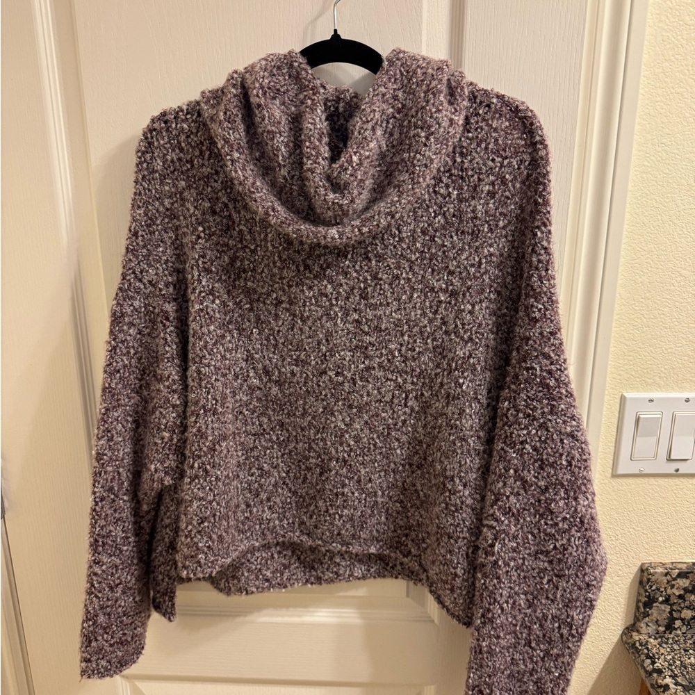 purple knit sweater from free people